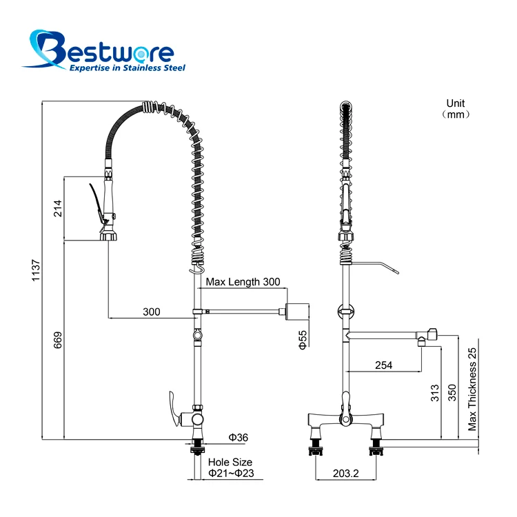 Premium Kitchen Pre Rinse Faucet | Fast Installation | OEM